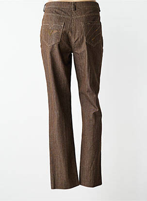 Pantalon droit stretch taille normale marron JUMFIL femme