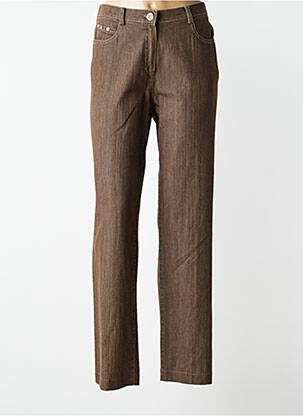 Pantalon droit stretch taille normale marron JUMFIL femme