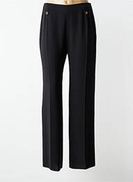 Pantalon droit tissage crêpe taille normale noir JUMFIL femme