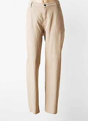 Pantalon droit stretch taille normale beige JUMFIL femme