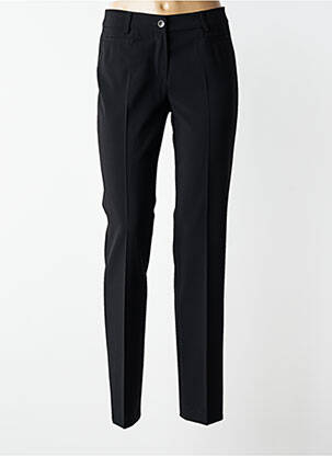 Pantalon slim tissage popeline taille normale noir BRUNO SAINT HILAIRE femme
