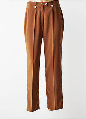 Pantalon droit taille haute taille haute marron JUMFIL femme