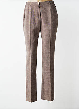 Pantalon slim stretch taille normale marron GUY DUBOUIS femme