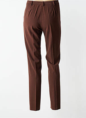 Pantalon slim tissage popeline taille normale marron JUMFIL femme