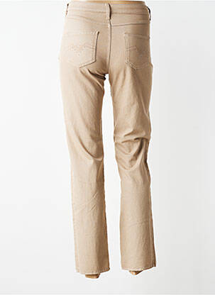 Pantalon slim tissage popeline taille normale beige JUMFIL femme
