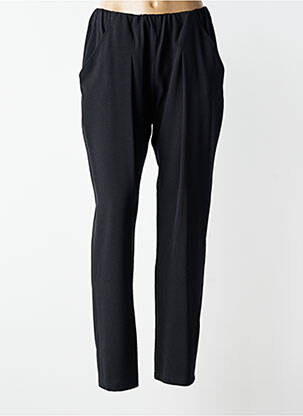 Pantalon droit tissage crêpe taille haute noir JUMFIL femme