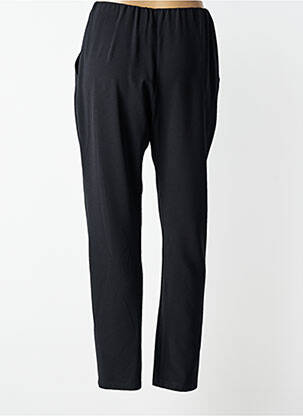 Pantalon droit tissage crêpe taille haute noir JUMFIL femme