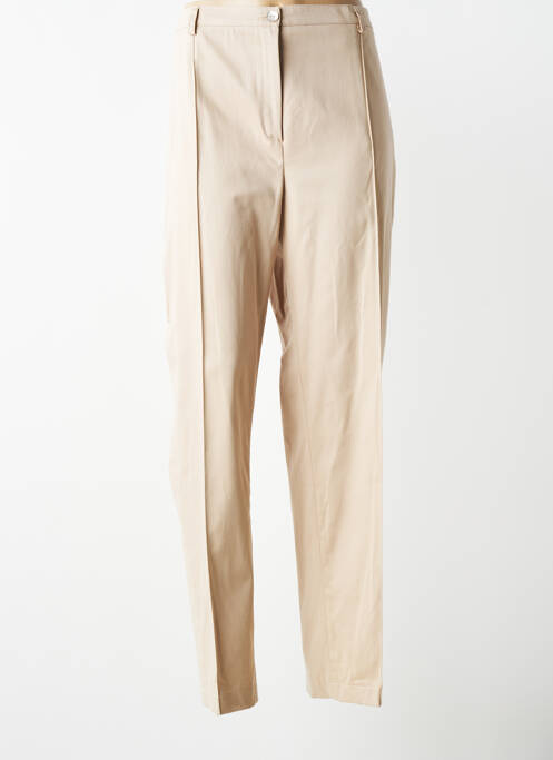 Pantalon droit stretch taille normale beige JUMFIL femme