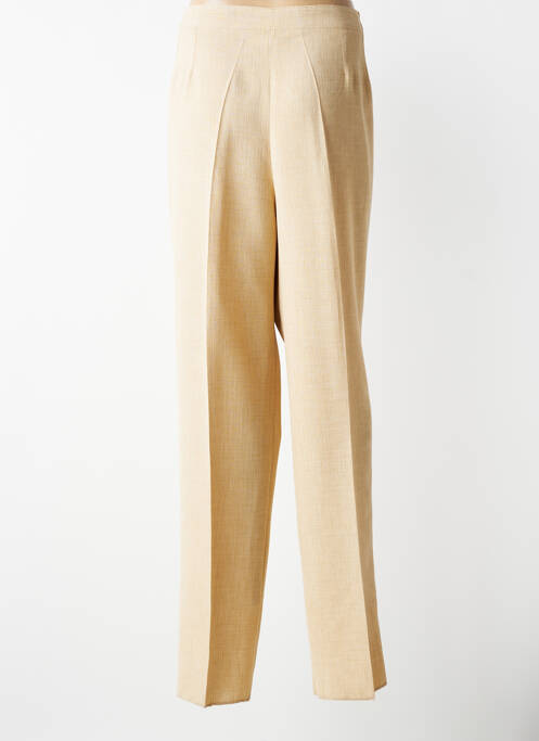 Pantalon droit fermeture zippée sous rabat boutonné taille normale beige JUMFIL femme