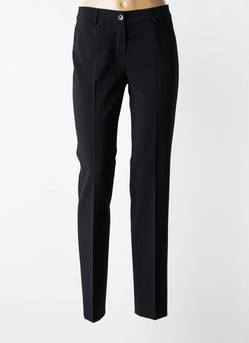 Pantalon slim tissage popeline taille normale noir BRUNO SAINT HILAIRE femme