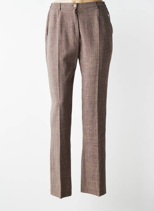 Pantalon slim stretch taille normale marron GUY DUBOUIS femme