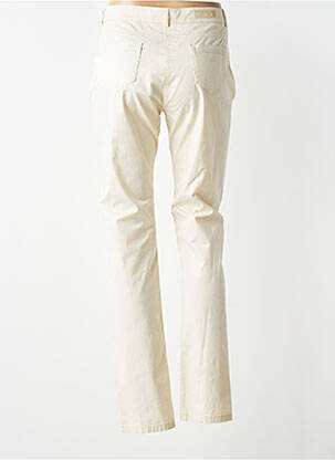 Pantalon slim tissage popeline taille normale beige FRED SABATIER femme