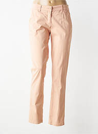 Pantalon chino tissage popeline taille normale rose CARLA KOPS femme
