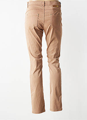Jeans coupe slim taille normale taille normale marron BRUNO SAINT HILAIRE femme