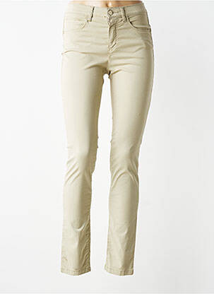 Jeans coupe slim taille normale taille normale vert BRUNO SAINT HILAIRE femme