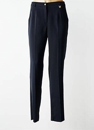 Pantalon droit taille à pinces taille haute bleu JUMFIL femme