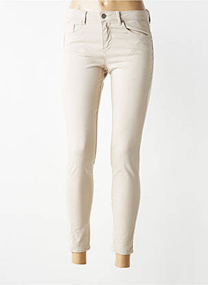 Jeans coupe slim taille normale taille normale beige CARLA KOPS femme