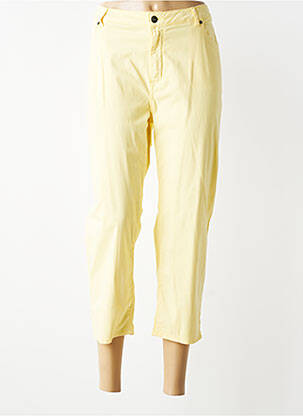 Pantacourt stretch taille normale jaune JUMFIL femme