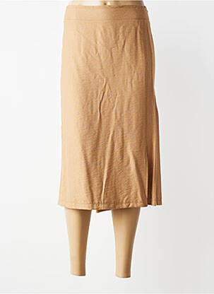 Jupe mi-longue coupe droite beige MERI & ESCA femme