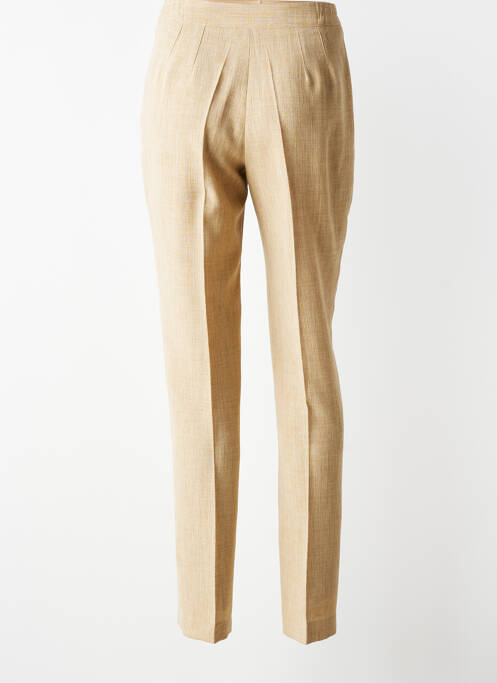 Pantalon slim taille élastique taille haute beige JUMFIL femme