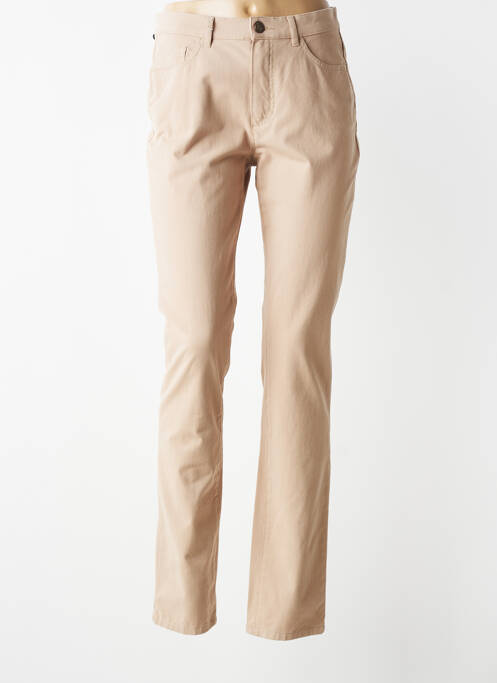 Jeans coupe slim taille normale taille normale beige BRUNO SAINT HILAIRE femme