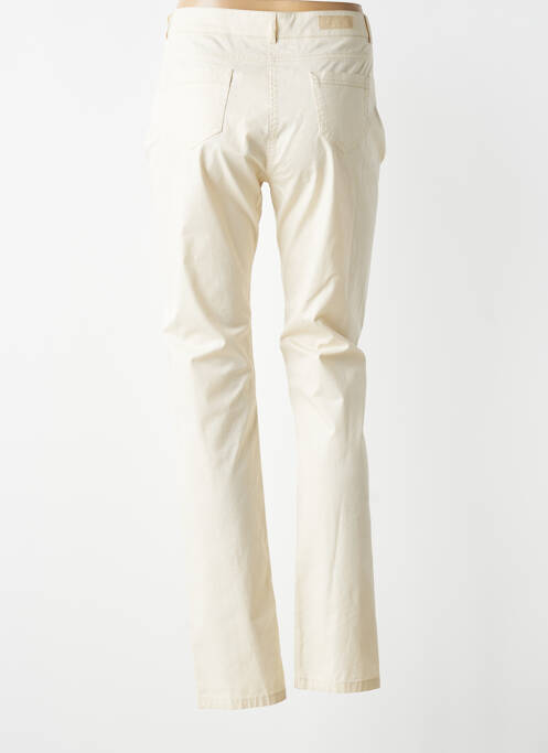 Pantalon slim tissage popeline taille normale beige FRED SABATIER femme