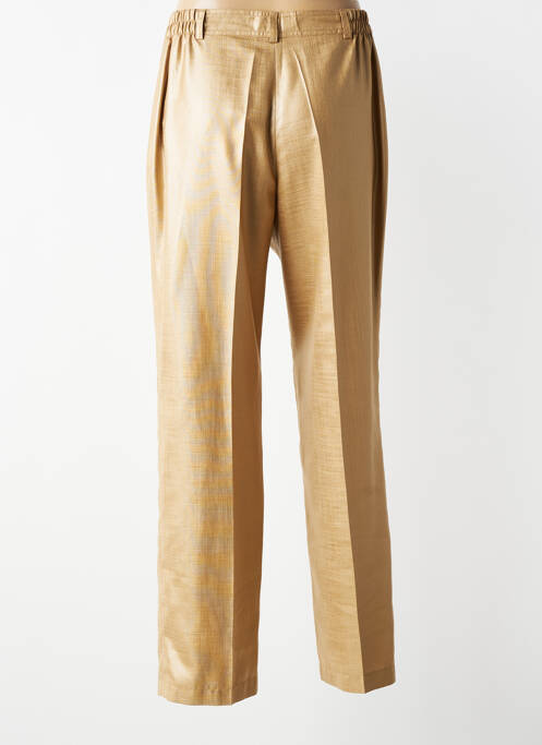 Pantalon droit tissage crêpe taille normale beige JUMFIL femme