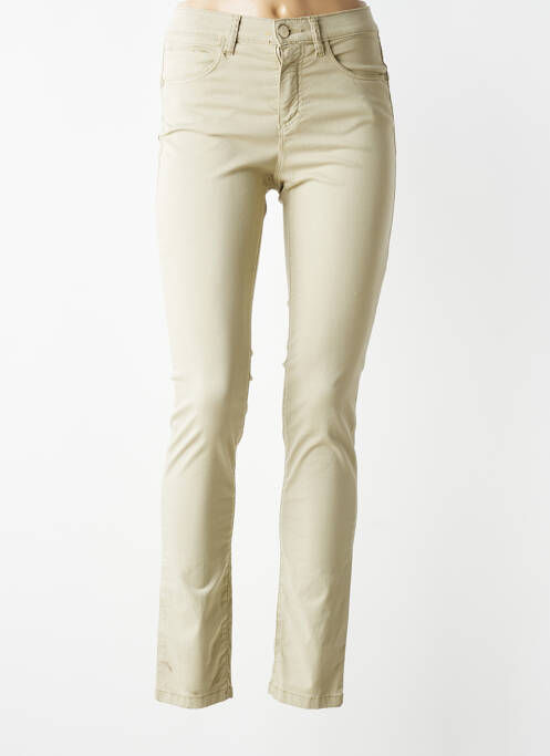 Jeans coupe slim taille normale taille normale vert BRUNO SAINT HILAIRE femme