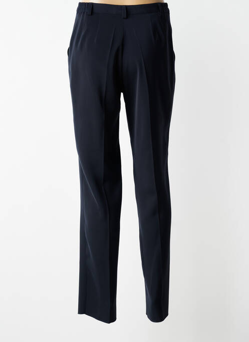 Pantalon droit tissage crêpe taille haute bleu JUMFIL femme