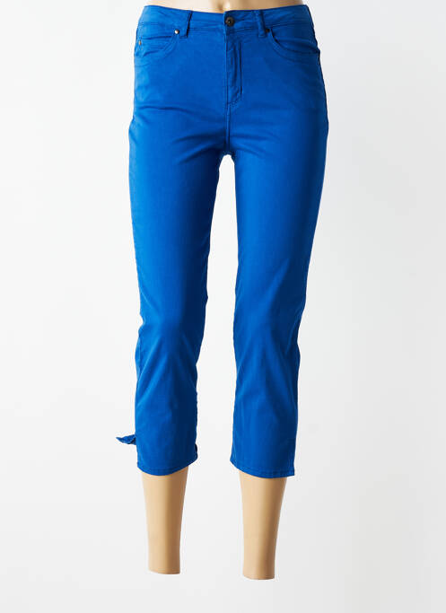 Pantacourt stretch taille normale bleu JUMFIL femme