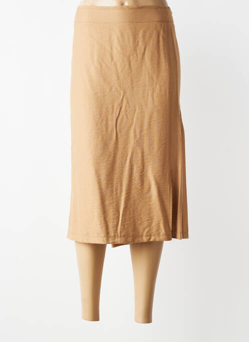 Jupe mi-longue coupe droite beige MERI & ESCA femme