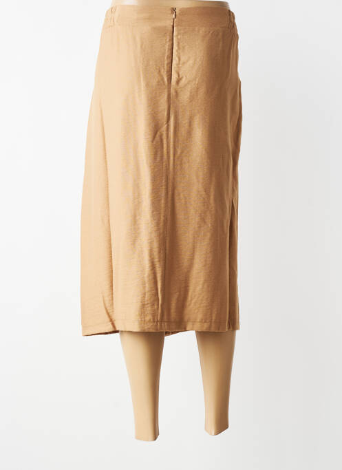 Jupe mi-longue coupe droite beige MERI & ESCA femme