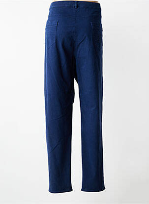 Pantalon slim tissage popeline taille normale bleu JUMFIL femme