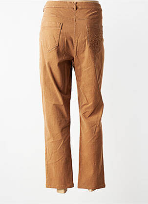 Pantalon slim tissage popeline taille normale marron JUMFIL femme