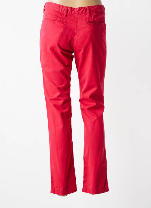 Pantalon chino tissage popeline taille normale rouge KARIBAN femme