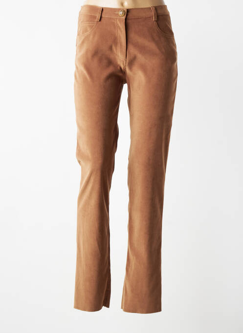 Pantalon slim stretch taille normale beige JUMFIL femme