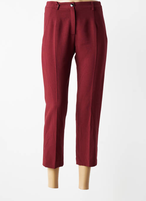Pantacourt taille élastique taille normale rouge fonce JUMFIL femme