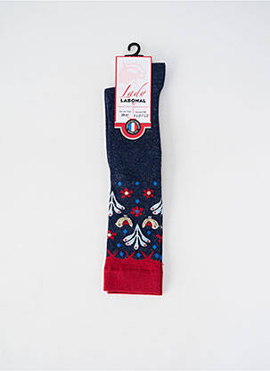 Chaussettes coutures renforcées bleu LABONAL femme