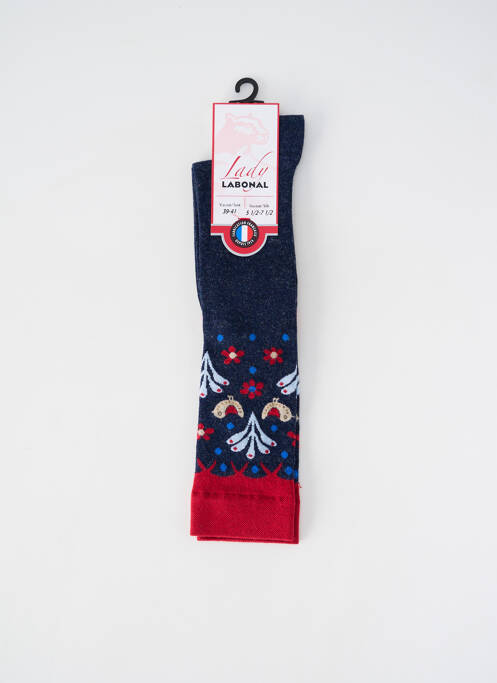 Chaussettes coutures renforcées bleu LABONAL femme