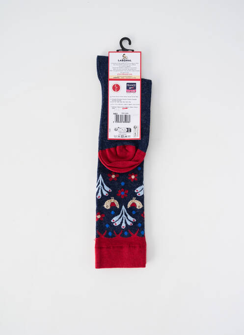 Chaussettes coutures renforcées bleu LABONAL femme