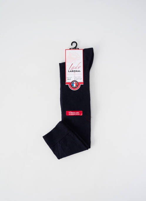Chaussettes coutures renforcées bleu LABONAL femme