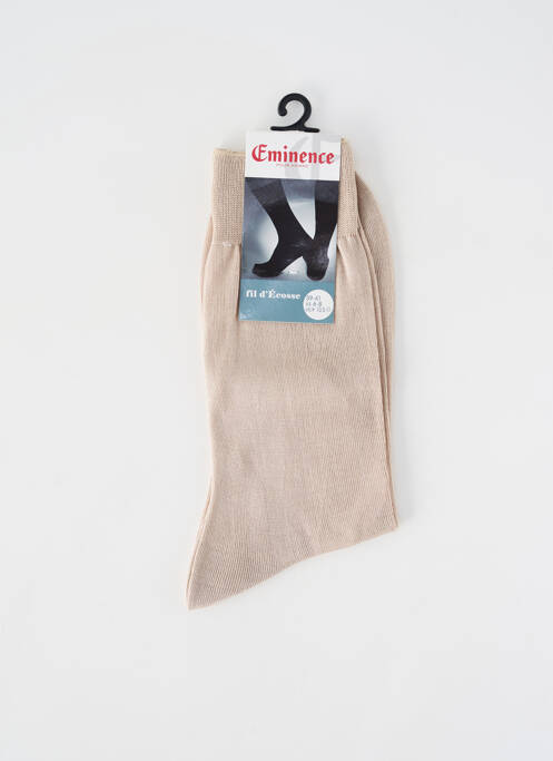 Chaussettes maille fine beige EMINENCE homme