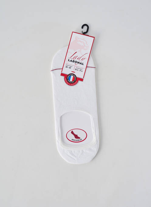 Chaussettes coutures renforcées blanc LABONAL femme