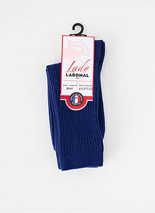Chaussettes coutures renforcées bleu LABONAL femme