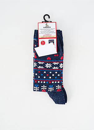 Chaussettes imprimé fantaisie bleu LABONAL femme