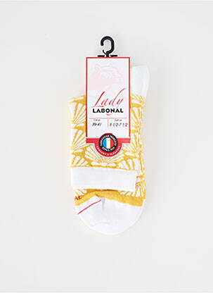 Chaussettes stretch jaune LABONAL femme