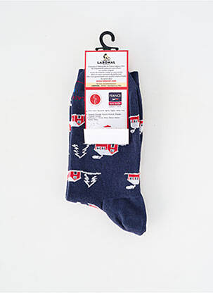Chaussettes imprimé fantaisie bleu LABONAL femme