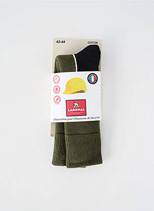Chaussettes maille fine vert LABONAL homme