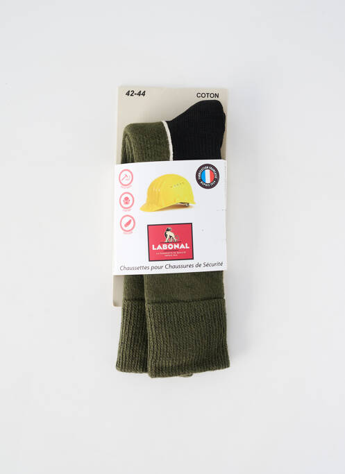 Chaussettes maille fine vert LABONAL homme