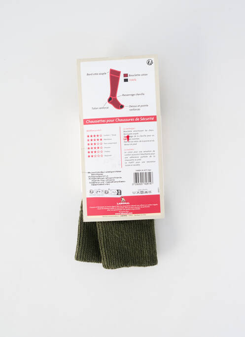 Chaussettes maille fine vert LABONAL homme